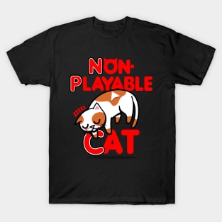 Cute Kawaii Funny NPC Meme Cat Gaming Inspired Gift For Gamers And Cat Lovers T-Shirt